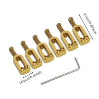 6 Pieces Tremolo Bridge Saddles Adjustable Guitar Bridge Saddles Compatible Hardware for Guitarists