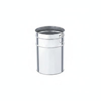 Galvanized Trash Can Insert Polished Finish Metal Trash Can Liner Rust Resistant