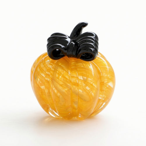 Glass Pumpkin Ornament Translucent Sculpture Decorative for Tabletop