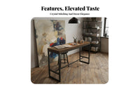 Utility aesthetic High-Top Table and Stool Retro Design Bar Set Sturdy Metal Frame Pub Seating Rustic Wood Grain for Restaurant Owners, Homeowners, Apartment Dwellers, Bistro, Small Spaces, Home Kitchen, Balcony