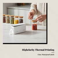 Label Printer, Bluetooth Mini Handheld, Portable Thermal, Waterproof Name Sticker, Home Office