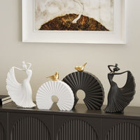 Modern High-End Art Dancer Figurine for Living Room TV Cabinet Abstract Craft Gift