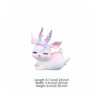 Compact Size Mini Deer Figurine Dreamy Aesthetic Mini Deer Statue Stable Base for Girls, Women, Center Console, Bedroom