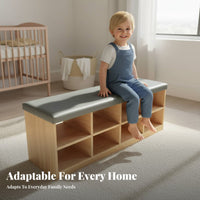 Tufted raiseTop Ottoman Multifunctional Storage Bench hardwood Wood Frame