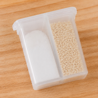 Small Spice Jars, Translucent White Spice Containers with Shaker Lid, Two-Compartment Moisture Resistant for Home Outdoor Use
