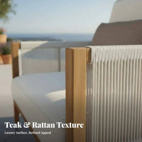 4-Piece Conversation Set Weather-Resistant Outdoor Furniture Luxury Design Patio Seating Group for Villa Owners, residents, Garden, posterioryard, Balcony