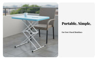 Adjustable Height Folding Table Foldable Design Adjustable Height Desk Space Saving Portable Laptop Desk for Remote Workers, Outdoor, Camping, Bedroom