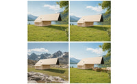 Inflatable Tent with Heating Device Jack Easy Setup Inflatable Tent with Awning Waterproof for Campers, Families, Camping, Upscale Camping, Backyard