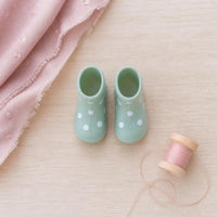 Miniature Rain Boots Miniature Doll Boots Miniature Doll Shoes with Polka Dots for BJD Owners
