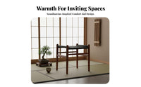 Woven Top Wooden Stool Handwoven Backless Woven Stool Multi-Purpose for Tea Room