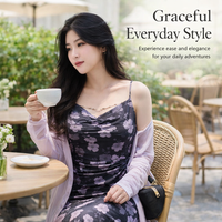 Summer Dresses for Women UK Two Piece Outfits with Mesh Overlay Long Sleeve Cardigan, Wedding Guest for Mother of the Bride