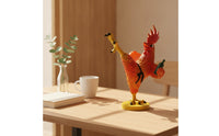 Kung Fu Cockerel Sculpture with Bottle Combat Arts Cockerel Figurine Funny Vivid for Collectors, Living Room, Entryway, Desk, Shelf