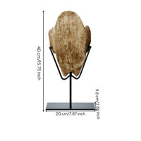 Turtle Shell on Stand Tabletop Oracle Bone Reproduction Aged for Study