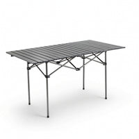 Folding Camping Table Foldable Portable Table Compact Furniture Slatted for Campers, Picnickers, Barbecue, Market Stalls