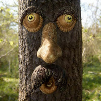 Resin Tree Monster Face Ornament for Outdoor Easter Decor