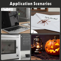 10pcs 3D Spider Fridge Magnets Halloween Simulation Spider with Magnet Removable Decoration WT26617
