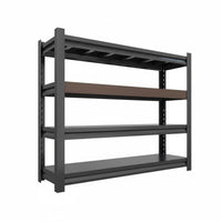 1 Piece Heavy Duty Steel Shelf Five Tier Storage Shelving Unit Freestanding Utility Rack Durable Carbon Steel Adjustable Suitable for Warehouse Garage Kitchen Home Organization