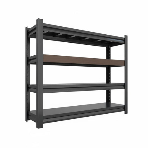 1 Piece Heavy Duty Steel Shelf Five Tier Storage Shelving Unit Freestanding Utility Rack Durable Carbon Steel Adjustable Suitable for Warehouse Garage Kitchen Home Organization