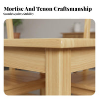 Mortise and Tenon Joinery Solid Wood Dining Chair Assembly-without Backrest Dining Chair Stable Construction Household Furniture Easy Maintenance for Families, Homeowners, Hotel Managers, Home, Cafe