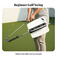 Develops Muscle Memory Golf Wind Swing Coach V-Shape Design Golf Swing Fan Easy Assembly for Beginners, Indoor, Home, Driving Range