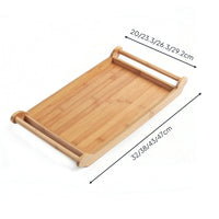 Bamboo Serving Tray Simple Design Rectangular Serving Tray Wooden for Snacks