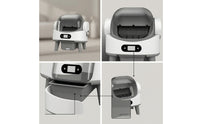 Compact Smart Self-Cleaning Cat Litter Box Raised Self-Cleaning Cat Litter Box for Apartments, Living Room