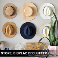 Wooden Cowboy Hat Wall Mounted Storage Rack, No Drilling Needed
