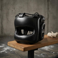 Boxing Headgear Molded Shape Full-Face Boxing Helmet Stitching Detail