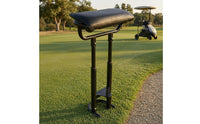 Black Golf Vehicle Rest Seat Rectangular Metal Frame Seat Compact Vehicle Seating Curved Curved Metal