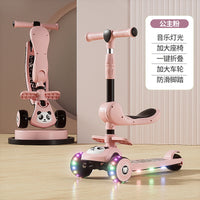 Folding 3-Wheel Scooter for Kids Ages 3-6 with Flashing Wheels
