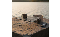 Foldable Ultralight Folding Table Portable Ultralight Backpacking Table Compact Backpacking Cook Stand Quick Setup for Backpackers, Hikers, Campers, Hiking, Picnic, Beach