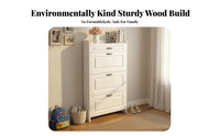 Tipping Footwear Storage Unit Tip-Out Drawers Flip Drawer Footwear Storage Unit Large Capacity for Apartment Dwellers, Homeowners, Hallway