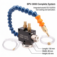 CNC Lathe Milling Aluminum Alloy Mist Coolant Lubrication Spray System for Metalworking, Milling Dri - Short Nozzle BVP-3000 With Magnetic Base