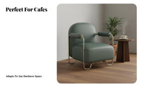 Upholstered Tub Armchair Mechanical Design Cafe Sofa Retro Design High-Density Foam Seat Padding for Bar, Reception Area