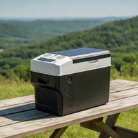 Dual-SystemCore Car Refrigerator 12V Portable Cooler Compact Refrigerator with Digital Control 24V for Campers, Travelers, Commuters, Camping, Road Trips, Rv