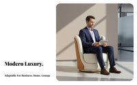 Modern Design Round rotating Armchair Luxury stylish rotating Barrel Chair Comfortable Cushioning Home Seating Ergonomic Comfort for Business Professionals, Interior Designers, Reception Area, Office, Waiting Room, Bedroom