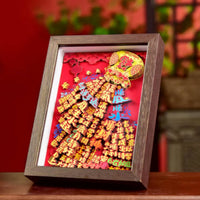 Tabletop Framed Artwork Housewarming Gift Shadow Box Decor for Tea Room