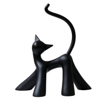 Modern Minimalist Wabi-Sabi Cat Figurine for Living Room Entryway TV Cabinet