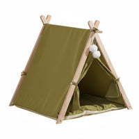 Removable and Washable Small Dog Tent House Semi-Enclosed Design Cat Tent Bed Soft Cushion Pet Teepee All Seasons for Kittens