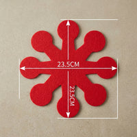 4 Pieces Flower Shaped Placemat Set Anti-Scald Flower Shaped Heat-Resistant Mat Mat Versatile Easter Table Coaster Set for Home Cooks, Party Hosts