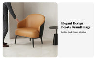 3 Pieces Upholstered Tub Chair and Table Set Modern Design Reception Seating Sturdy Frame Easy Assembly for Guests, Waiting Room