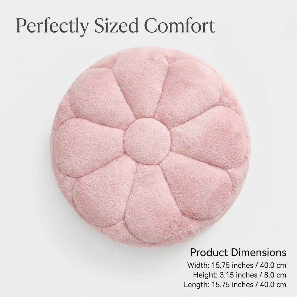 Thickened Floor Pillow, Round Seat Cushion for Tatami, Comfortable Floor, Decorative Seat