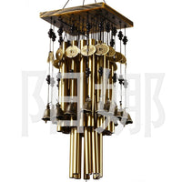 Wind Chimes with Metal Tubes and Wooden Top for Home and Outdoor Decor