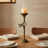 2 Pieces Wrought Iron Candlestick Tranquil Style Tall Candle Holder Country-Style Home Decor for Living Room