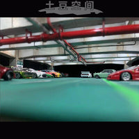 土豆模型1/64比例停车场灯光带通道管场景模型
