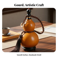 Chinese Hulu Gourd Bottle Multi-Functional Chinese Beverage Gourd Traditional Hu Lu Bottle Handmade Traditional Decorative