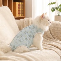Cat Recovery Suit with Snap Closure, Neuter Suit for All Seasons, Post Surgery Cat Clothes for Anti Licking, Cat Surgery Suit