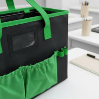 Foldable File Folder Tote Heavy Duty Hanging File Folder Holder Document Storage Organizer with Pockets and Handles for Teachers, Students, Classroom