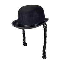 Black Round Braided Hat for Festive Parties, Unisex Adult Party Hat