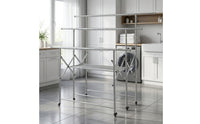 Expandable Clothes Drying Rack with Wheels Telescopic Clothes Drying Rack with Casters Collapsible Space-Saving for Families, Balcony